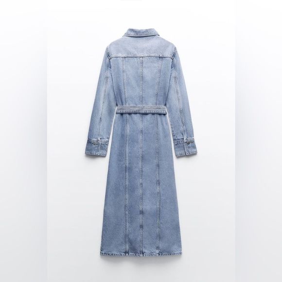 Zara Dresses Zarazw Denim Dress With Pockets Poshmark